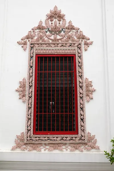 Janela Templo Arquitetura Tailandesa — Fotografia de Stock
