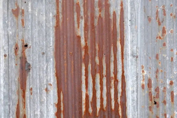 Çinko üzerinde pas yakın çekim