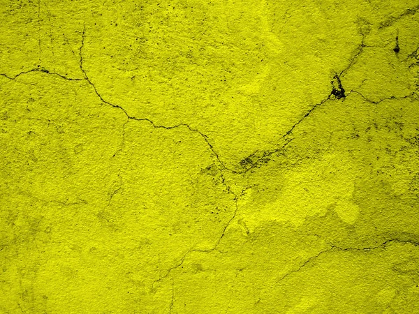 Fondo Pared Agrietado Amarillo — Foto de Stock