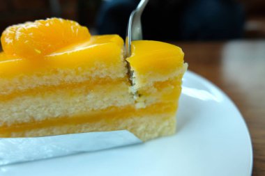 Turuncu kek yakın çekim