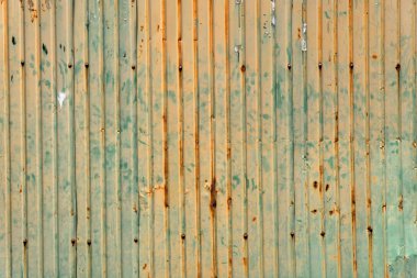 Eski çinko duvar yüzeyi çit