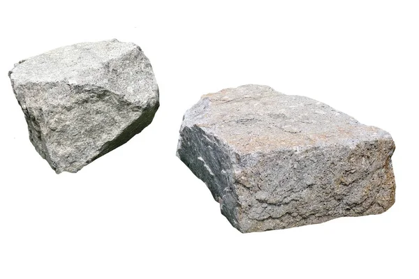 Two Big Stone White Background — Stock Photo, Image