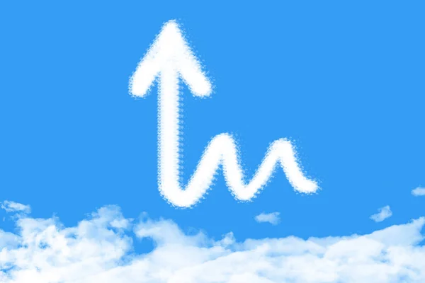矢印は雲の形 — ストック写真
