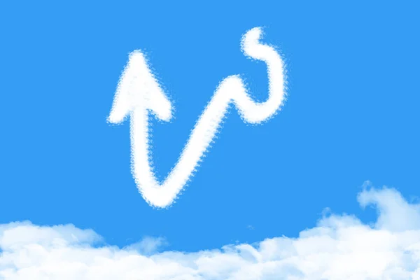 Pijl is een wolk vorm — Stockfoto