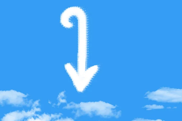 矢印は雲の形 — ストック写真