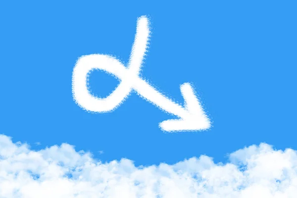 arrow is a cloud shape