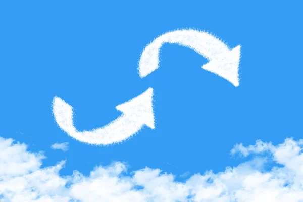 Pijl-rechts is een wolk vorm — Stockfoto