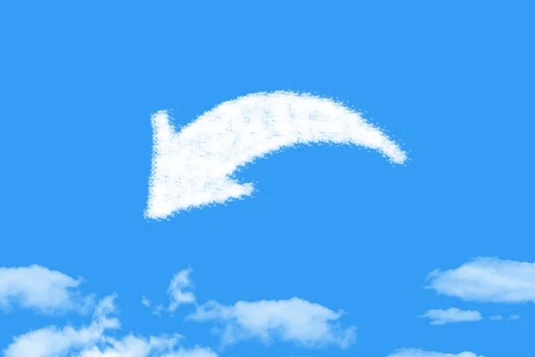 Seta esquerda é uma forma de nuvem — Fotografia de Stock