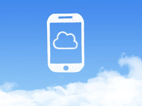 Cloud Computing Concept.mobile telefone forma de nuvem — Fotografia de Stock