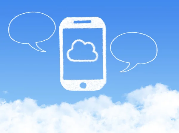 Cloud Computing Concept.mobile forma de la nube de mensajes de teléfono — Foto de Stock