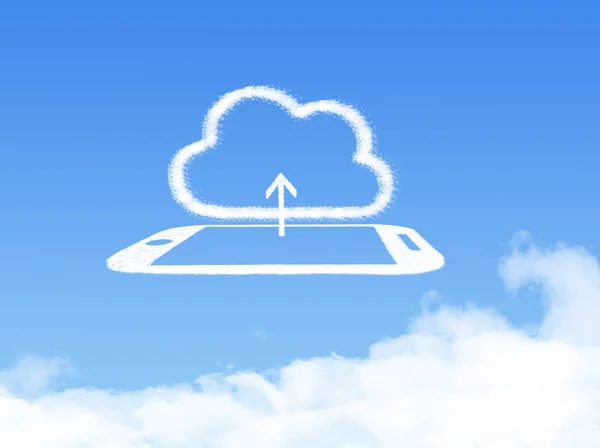 Cloud Computing Concept. Upload cloud shape