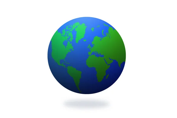 Globes van de aarde geïsoleerd op witte achtergrond — Stockfoto