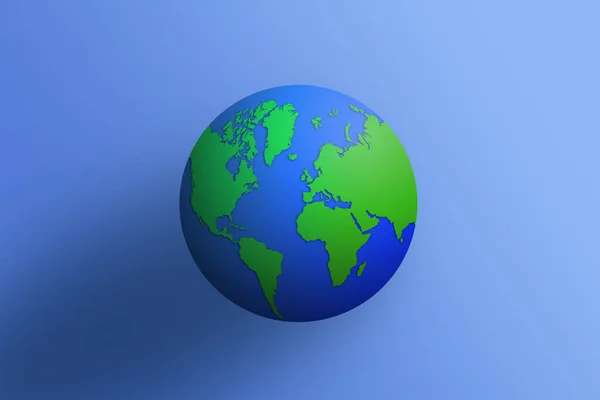 蓝色背景地球地球仪 — 图库照片