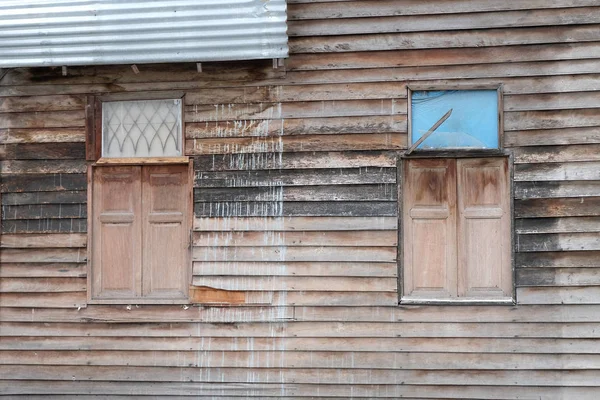 Old wooden with window — Stock Photo, Image