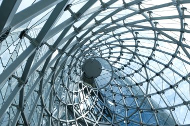 Bangkok, Tayland - 3 Haziran 2018: cam kubbe Chong Bangkok'un Bts Skytrains station yakınındaki kafede