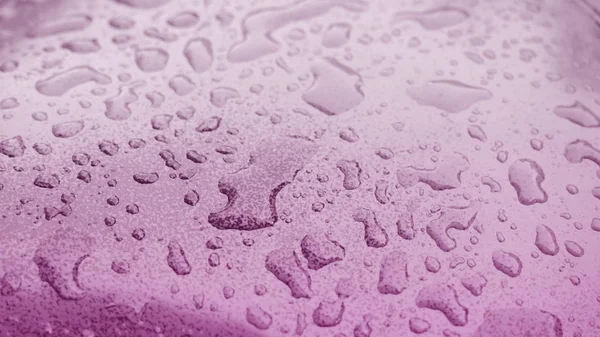 Texture des gouttelettes d'eau sur fond violet — Photo