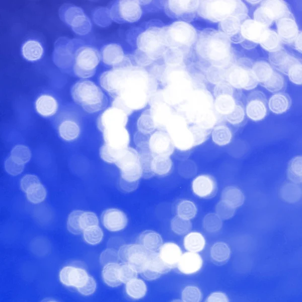 Abstrakte blaue Bokeh, Weihnachten und Neujahr Thema Hintergrund — Stockfoto