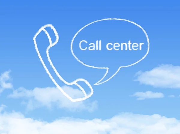 Forma de nube de teléfono para atención al cliente (call center ) — Foto de Stock