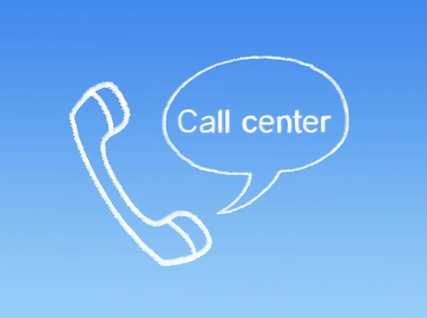 Τηλέφωνο σύννεφο για υποστήριξη εξυπηρέτησης πελατών (τηλεφωνικό κέντρο) — Φωτογραφία Αρχείου
