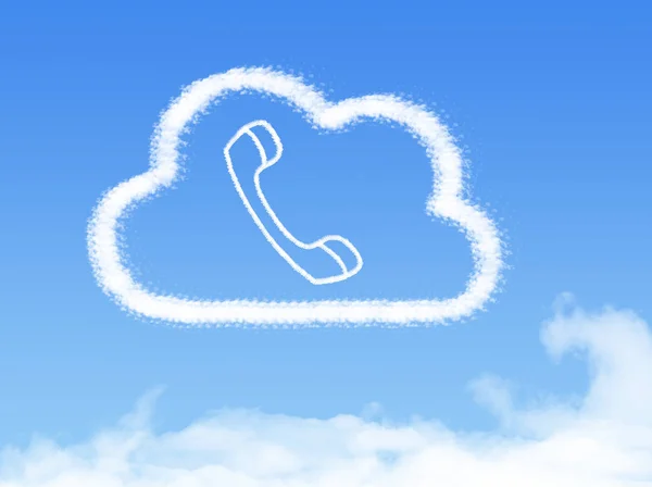 Telefone forma de nuvem no céu azul — Fotografia de Stock