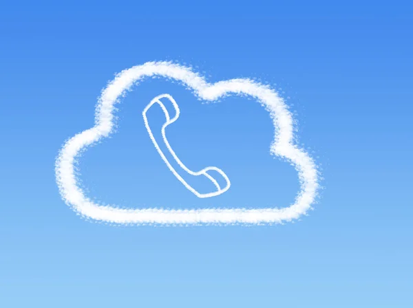 phone cloud shape on blue sky