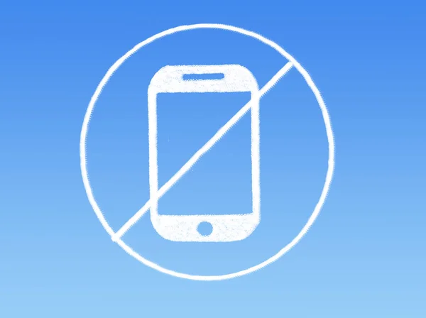 Geen mobiele telefoon wolk vorm op blauwe hemel — Stockfoto