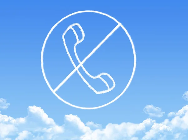 No phone cloud shape on blue sky