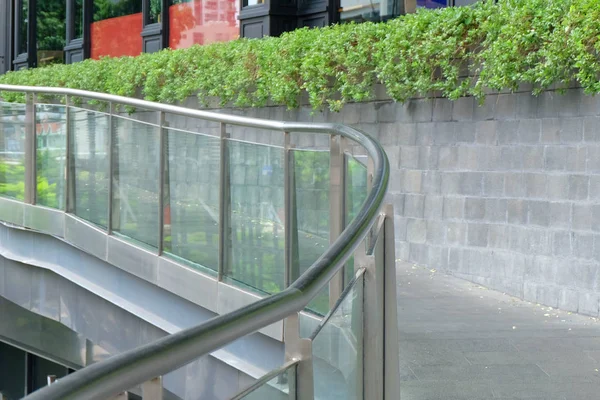 Stainless steel handrails — Stock Photo, Image