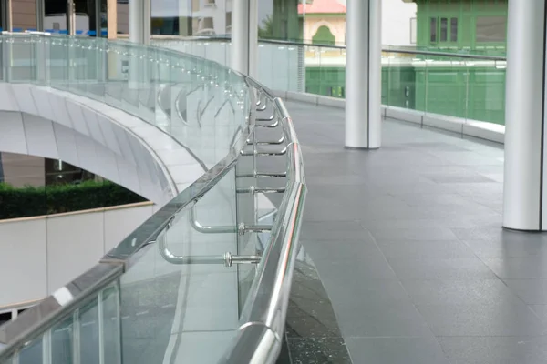 Stainless steel handrails — Stock Photo, Image