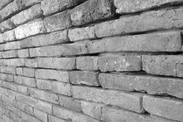 Текстура черно-белой кирпичной стены — стоковое фото
