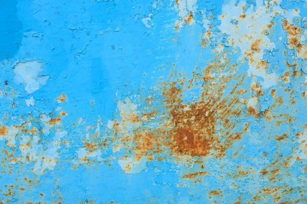 Starý rezavý modrý zinek grunge pozadí textury — Stock fotografie