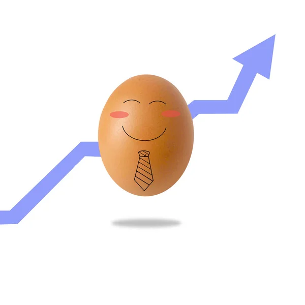 Glücklicher Geschäftsmann Ei auf weißem Hintergrund — Stockfoto