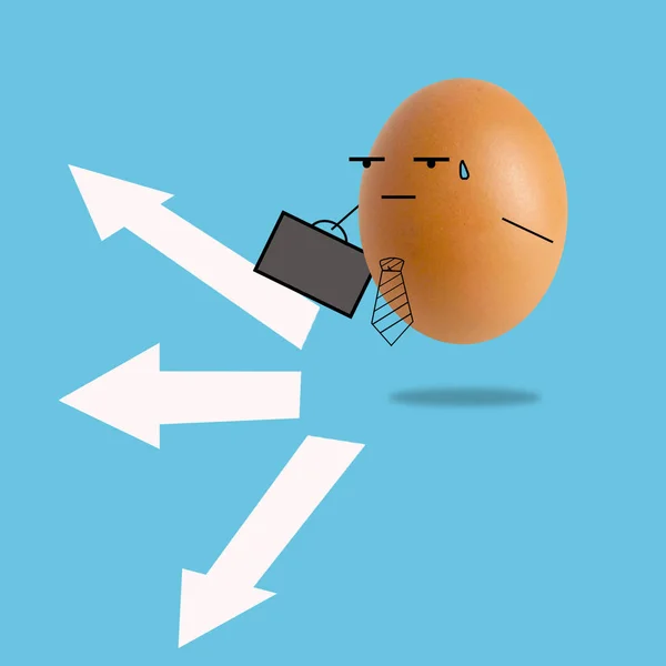 Бізнесмен яйце має багато способів — стокове фото