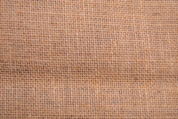 Close up marrom natural burlap textura fundo — Fotografia de Stock