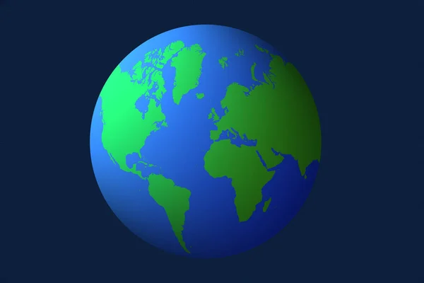 青い背景に地球地球儀 — ストック写真