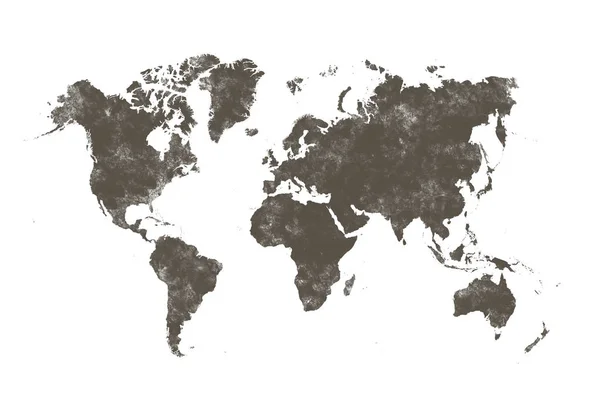 Brown map of the world — Stock Photo, Image