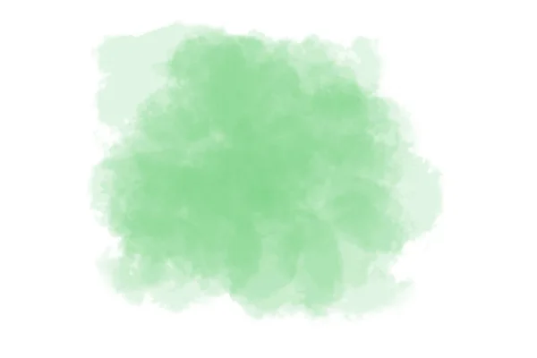 Aquarela verde abstrato sobre fundo branco — Fotografia de Stock