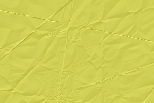 Crumpled yellow paper background close up — Stock Photo, Image