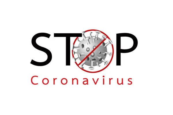 Stop Covid Tanda Tangan Konsep Ilustrasi Coronavirus Covid Pada Latar — Stok Foto