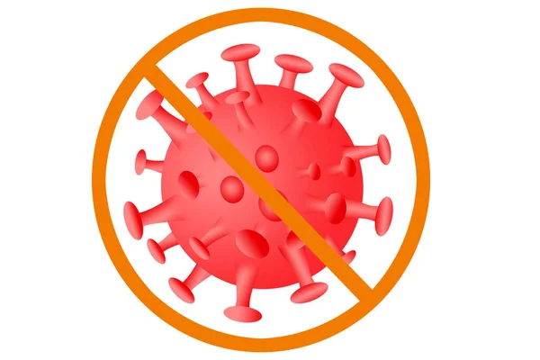 Stop Covid Sign Illustrazione Concetto Coronavirus Covid Sfondo Bianco — Foto Stock