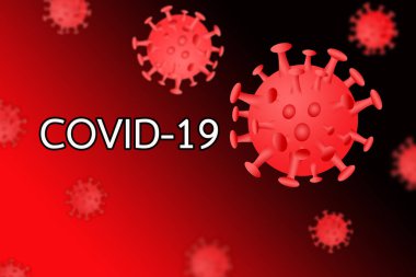 Coronavirus hastalığı COVID-19 enfeksiyon tıbbi illüstrasyon, 3 boyutlu illüstrasyon
