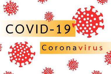 Coronavirus hastalığı COVID-19 enfeksiyonu Beyaz arka planda tıbbi illüstrasyon