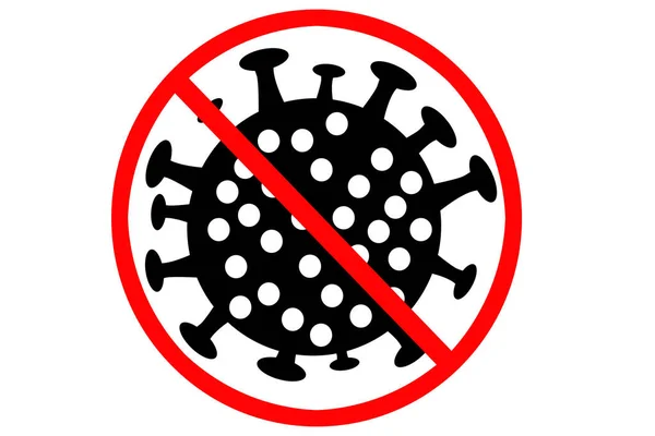 Stop Covid Znak Koncepcja Ilustracji Koronawirusa Covid Białym Tle — Zdjęcie stockowe