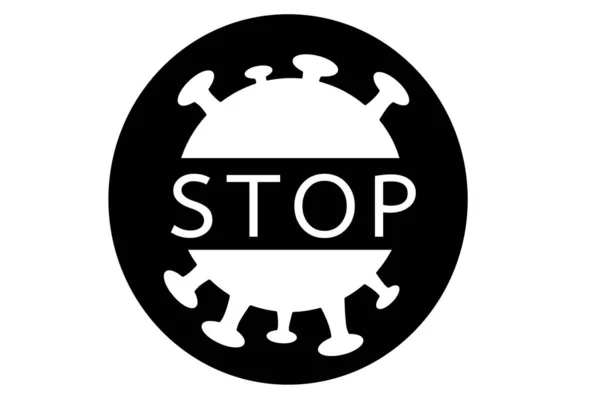 Stop Covid Sign Illustrationskonzept Coronavirus Covid Auf Weißem Hintergrund — Stockfoto