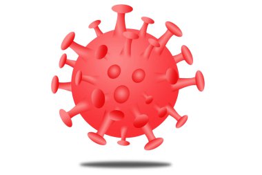 Coronavirus hastalığı COVID-19 enfeksiyon tıbbi illüstrasyon, 3 boyutlu illüstrasyon