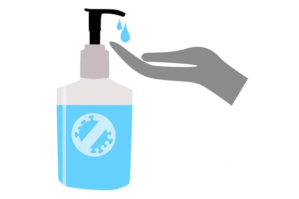 Hand Sanitizer Illustration Isolated White Background — Stock Photo, Image