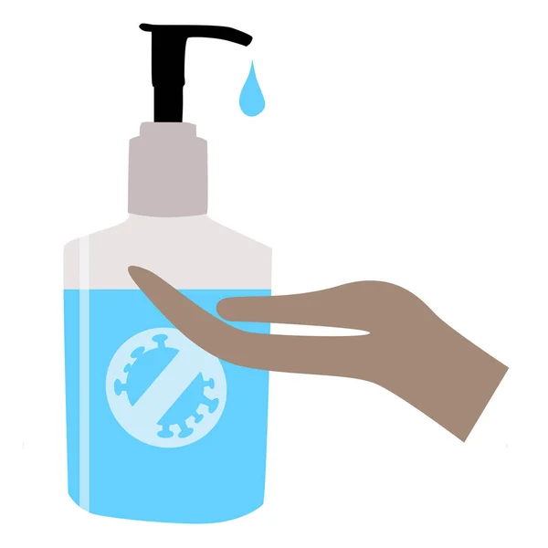 Hand Sanitizer Illustration Isolated White Background — Stock Photo, Image