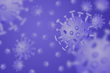 Coronavirus hastalığı COVID-19 enfeksiyon tıbbi illüstrasyon, 3 boyutlu illüstrasyon