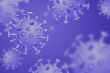 Coronavirus hastalığı COVID-19 enfeksiyon tıbbi illüstrasyon, 3 boyutlu illüstrasyon