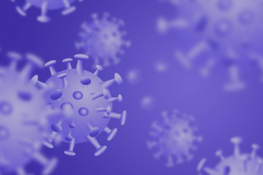 Coronavirus hastalığı COVID-19 enfeksiyon tıbbi illüstrasyon, 3 boyutlu illüstrasyon